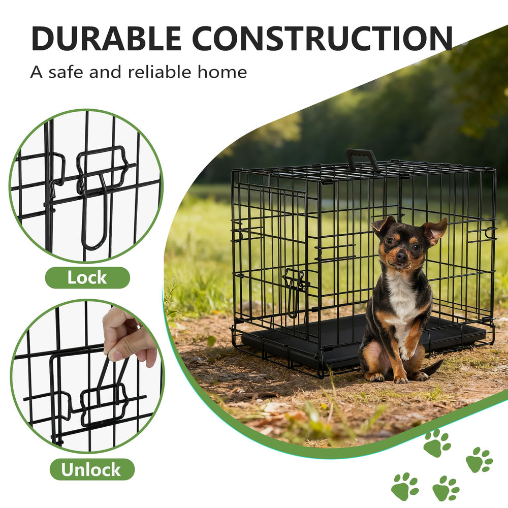 FDW cage chien bac plastique amovible nettoyage facilité