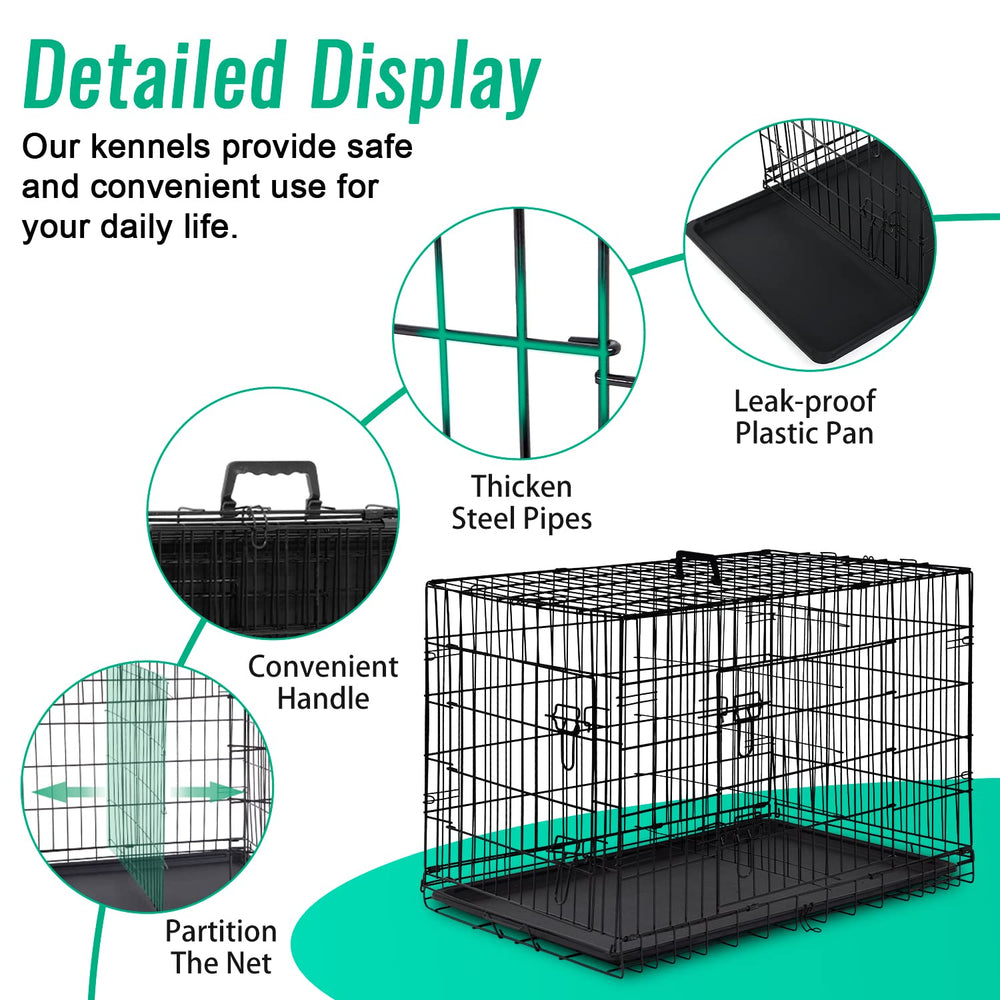 FDW cage grande 42 pouces, pliable et portable pour le transport en voiture
