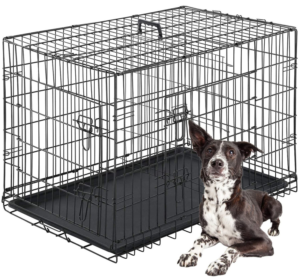 FDW cage pour chien grande 42 pouces, porte frontale, sécurité renforcée et accès pratique