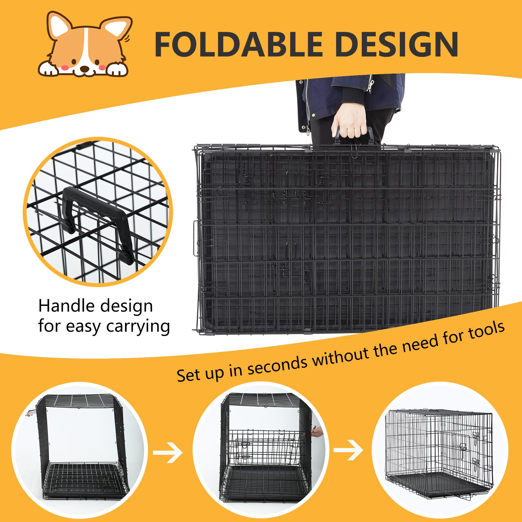 FDW cage chien mise en place rapide, montage simple.