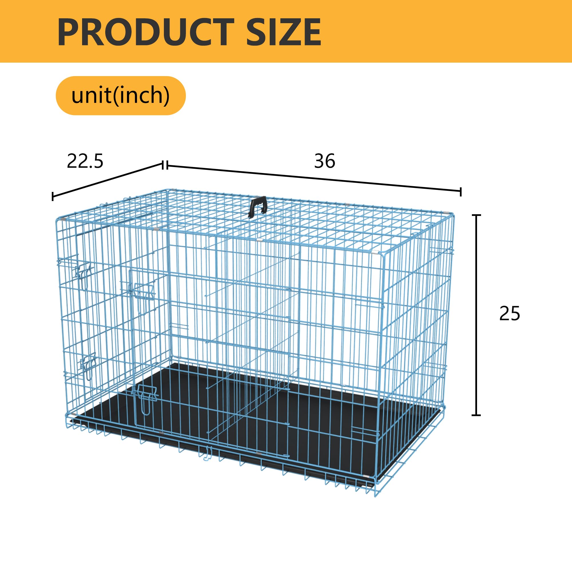 FDW cage moyen 36 pouces, entretien facile et rangement pratique.