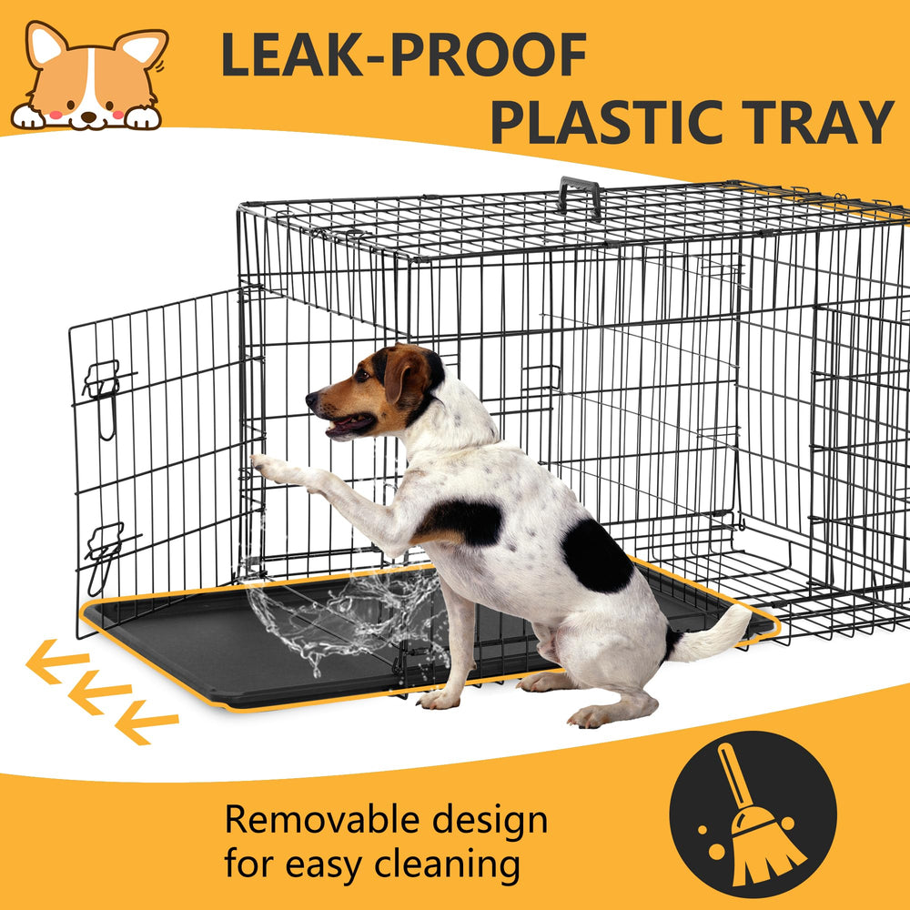 FDW cage chien pliable pour voyage, rangement rapide.