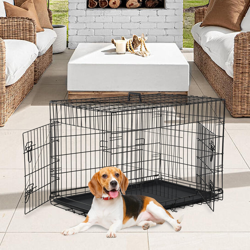 FDW cage chien porte laterale, entrée flexible pour chiens anxieux.