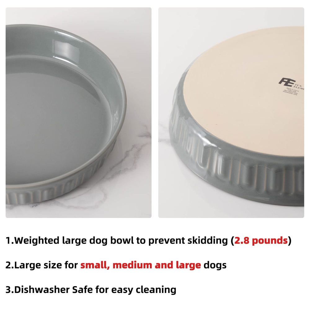 Bol FE Fun Elements gris en céramique, plat pour animaux multiples.