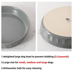 Bol FE Fun Elements gris en céramique, plat pour animaux multiples.