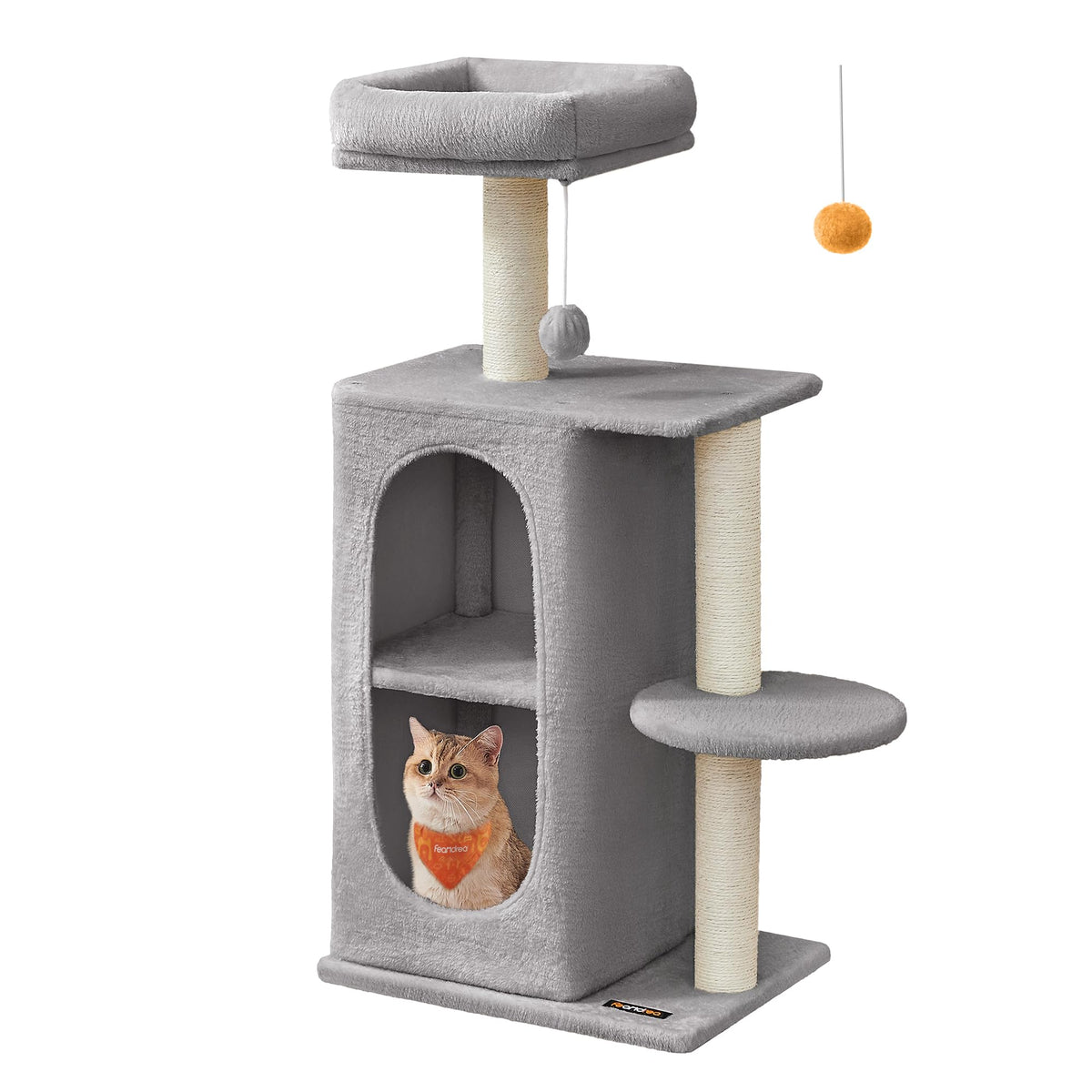 Feandrea arbre-chat, 2-niveaux caves: refuge douillet pour chats et chatons.