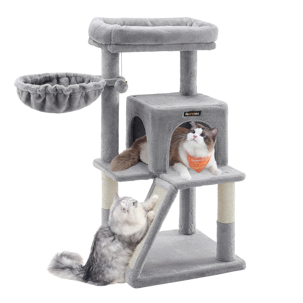 Feandrea arbre à chat avec grand perchoir pour chats spacieux et détendus.