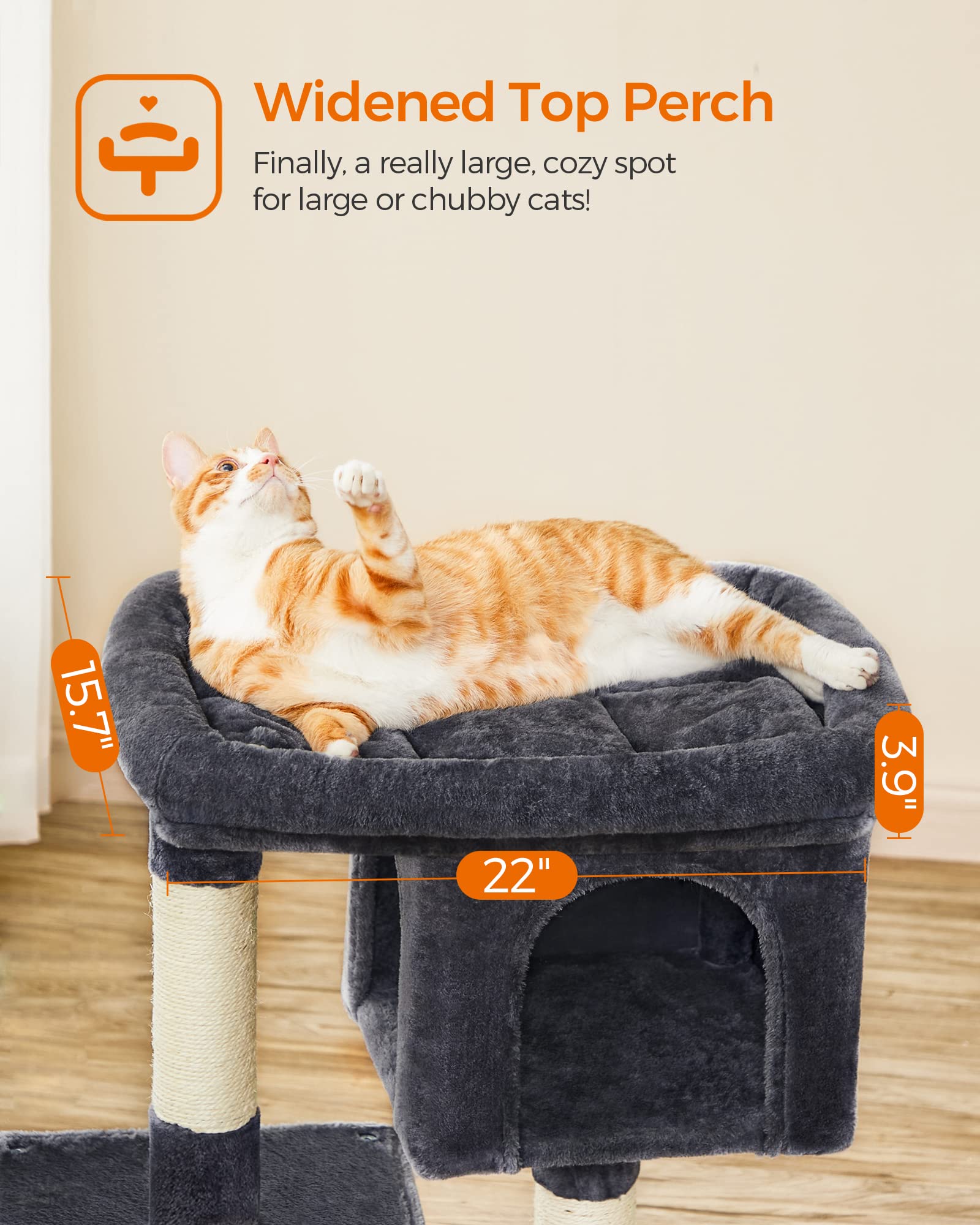 Feandrea arbre chat cave basse porte simple, coin douillet et sieste assurée