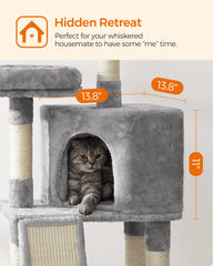 Feandrea Arbre Chat Niveaux Multiples – divertissement et exploration pour chats.
