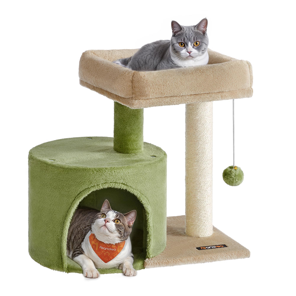Feandrea Arbre chat poteau sisal pour griffage robuste dans les petits espaces.