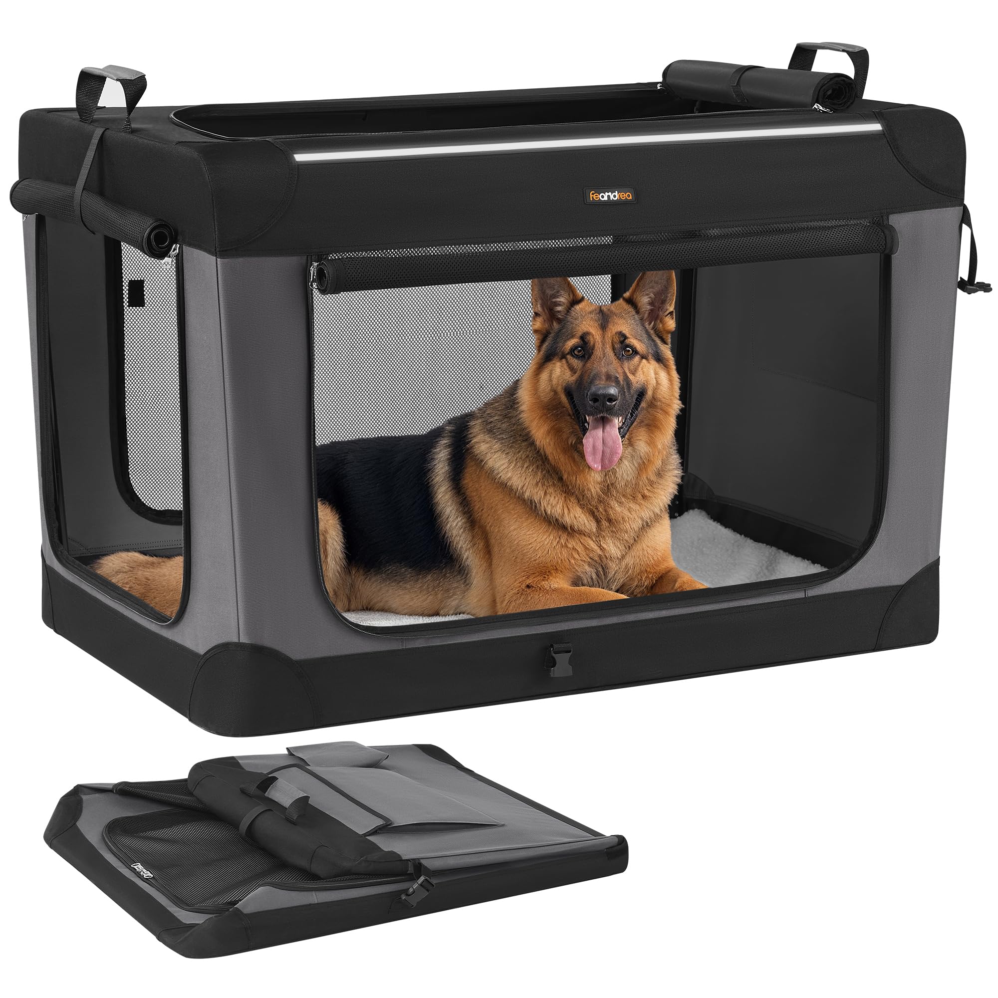 Feandrea cage pliable pour chien 42 pouces, transport facile lors de déplacements