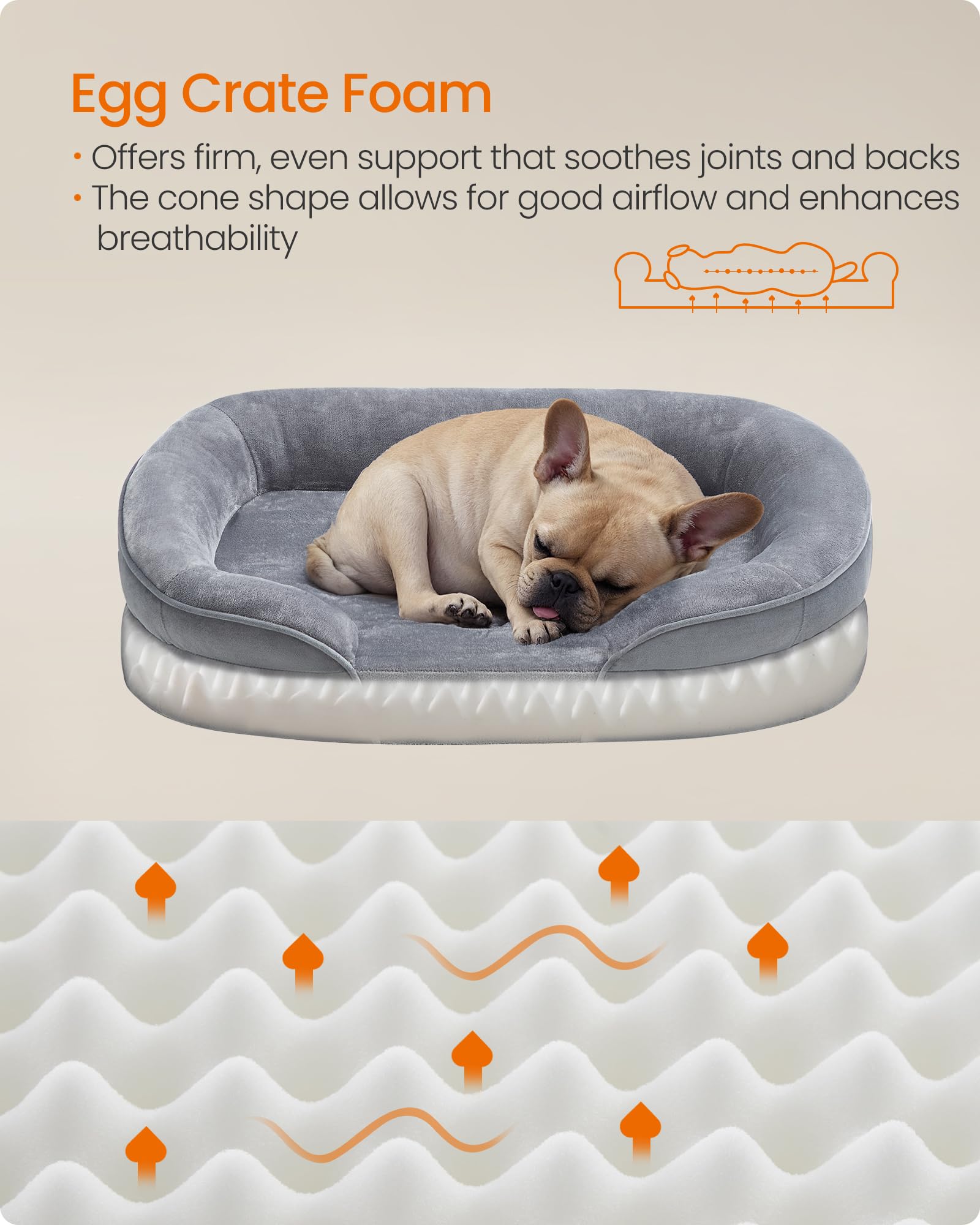 Feandrea lit-chien revêtement imperméable protège contre les petits accidents.