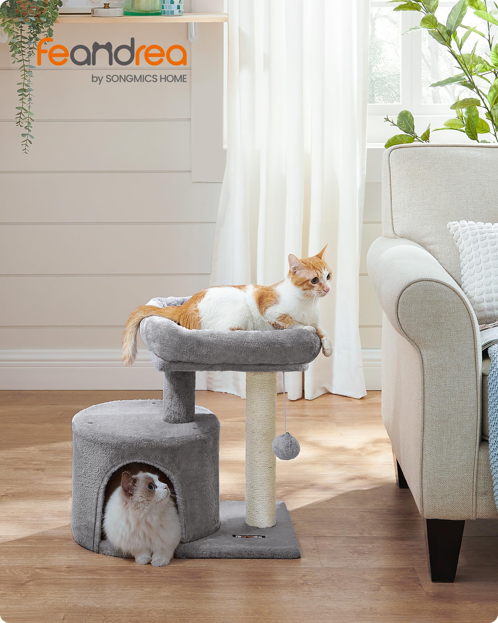 Feandrea Nid-douillet peluche : refuge confortable pour des siestes paisibles.
