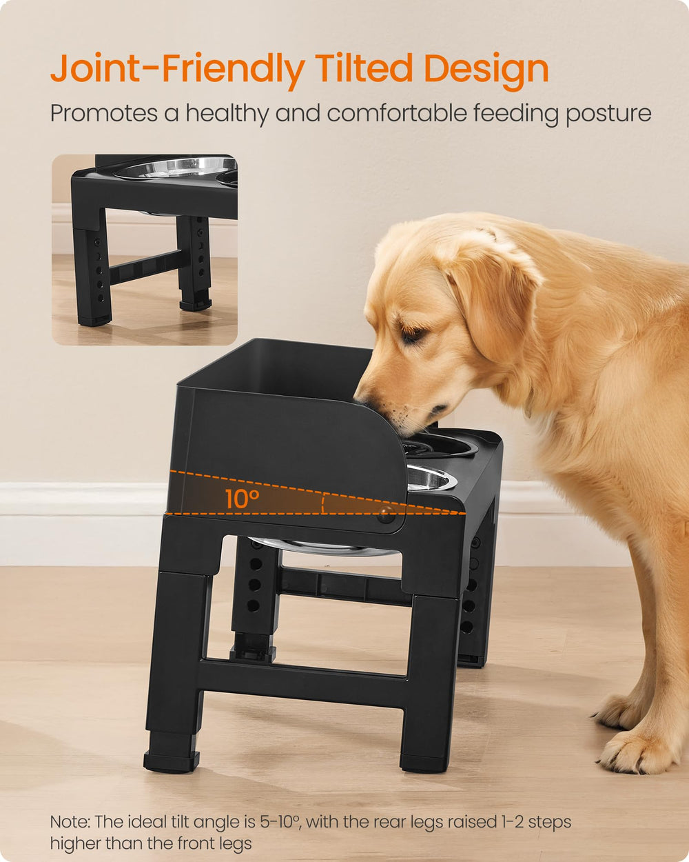 Feandrea – pieds antidérapants et design pliable pour stabilité et rangement.