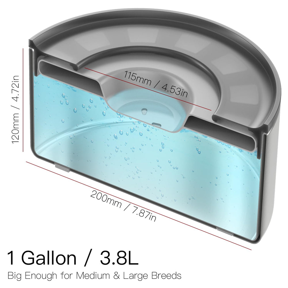 Feedoo bol eau base anti-dérapante silicone pour stabilité.