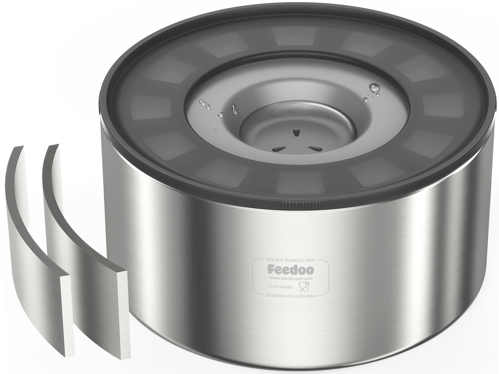 Feedoo bol eau double mur acier inox, garde l eau fraîche durablement.