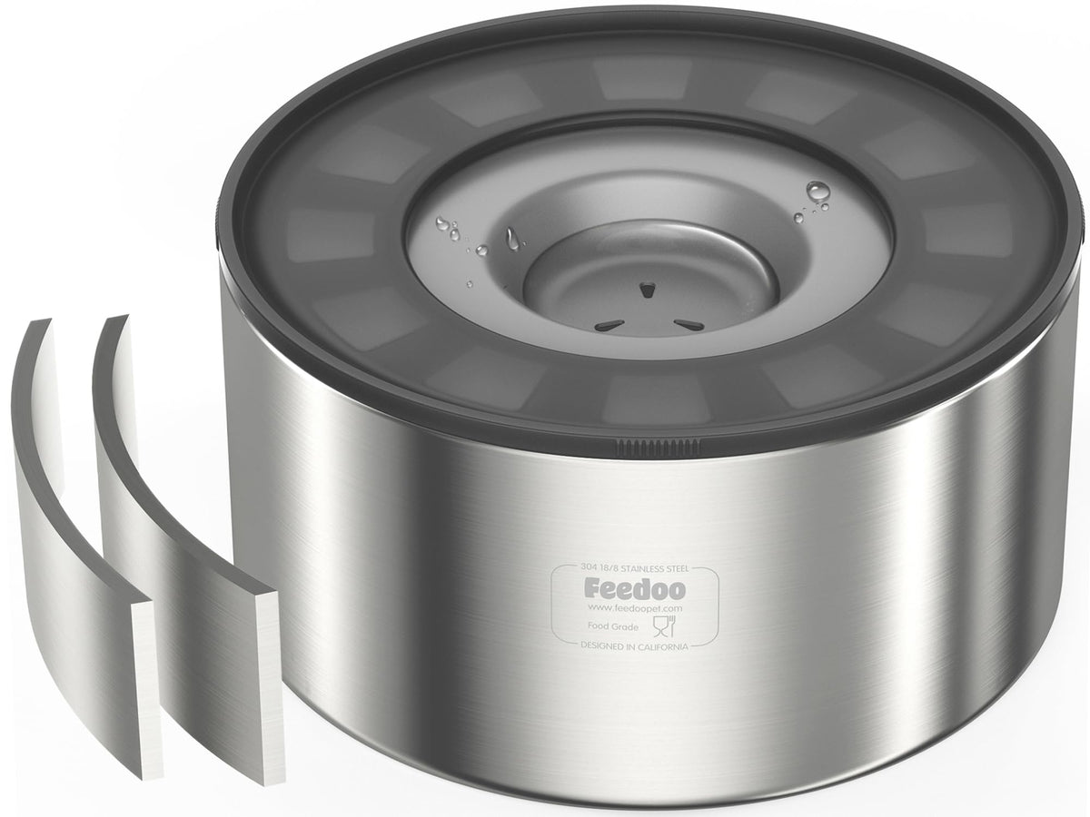 Feedoo bol eau double mur acier inox, garde l eau fraîche durablement.