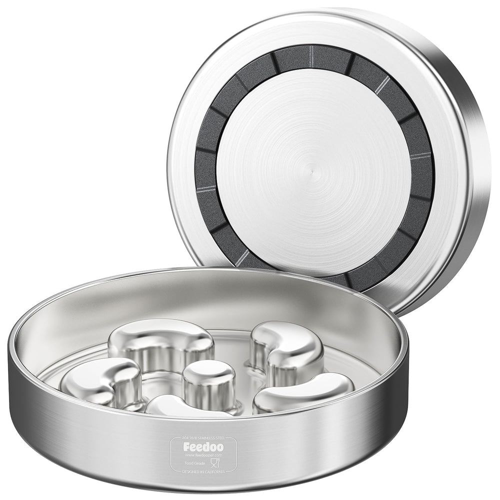 Bol Feedoo ralentisseur forme fleur pour ralentir l'ingestion et favoriser une pause.