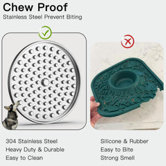 Feedoo Lick Mat inox, outil anti-stress lors du toilettage ou bain.