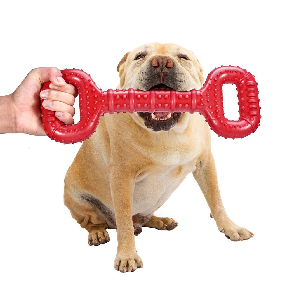 Jouet Feeko pour chien mordeur, design convexe et 15 pouces, idéal pour tir à la corde.