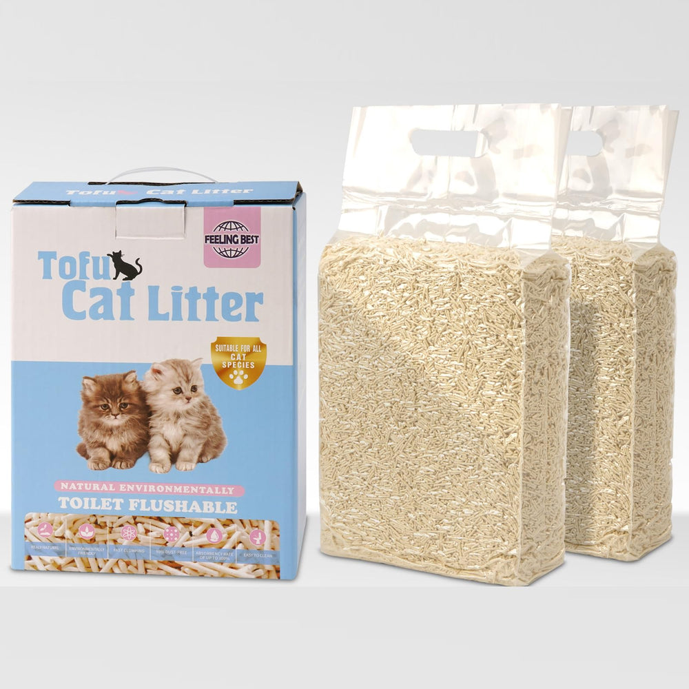 FEELING BEST Tofu Cat Litter emballage facile à ranger et transporter