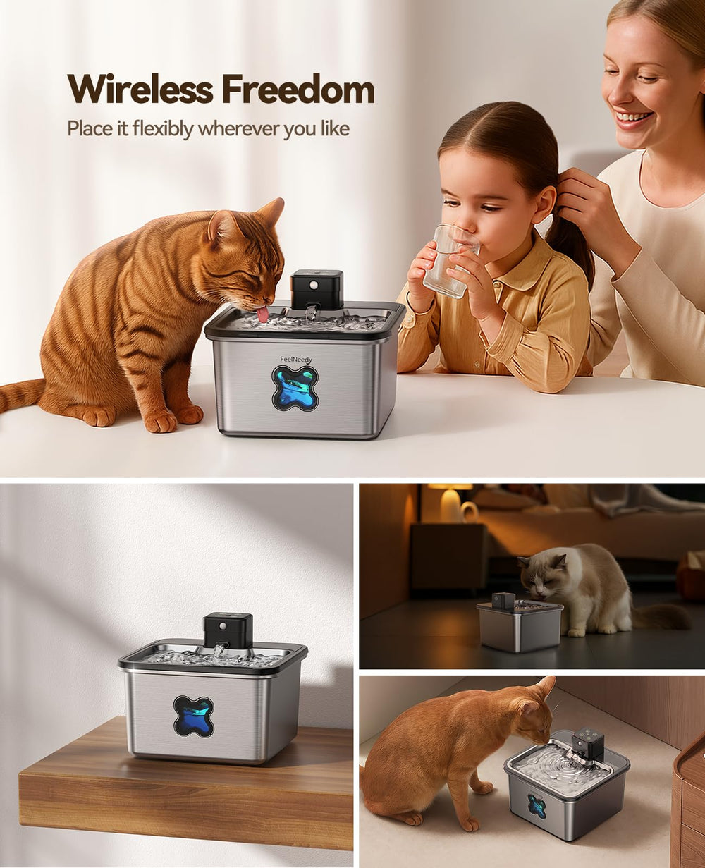 FEELNEEDY Mode intelligent: le capteur active l'écoulement à l'approche du chat.