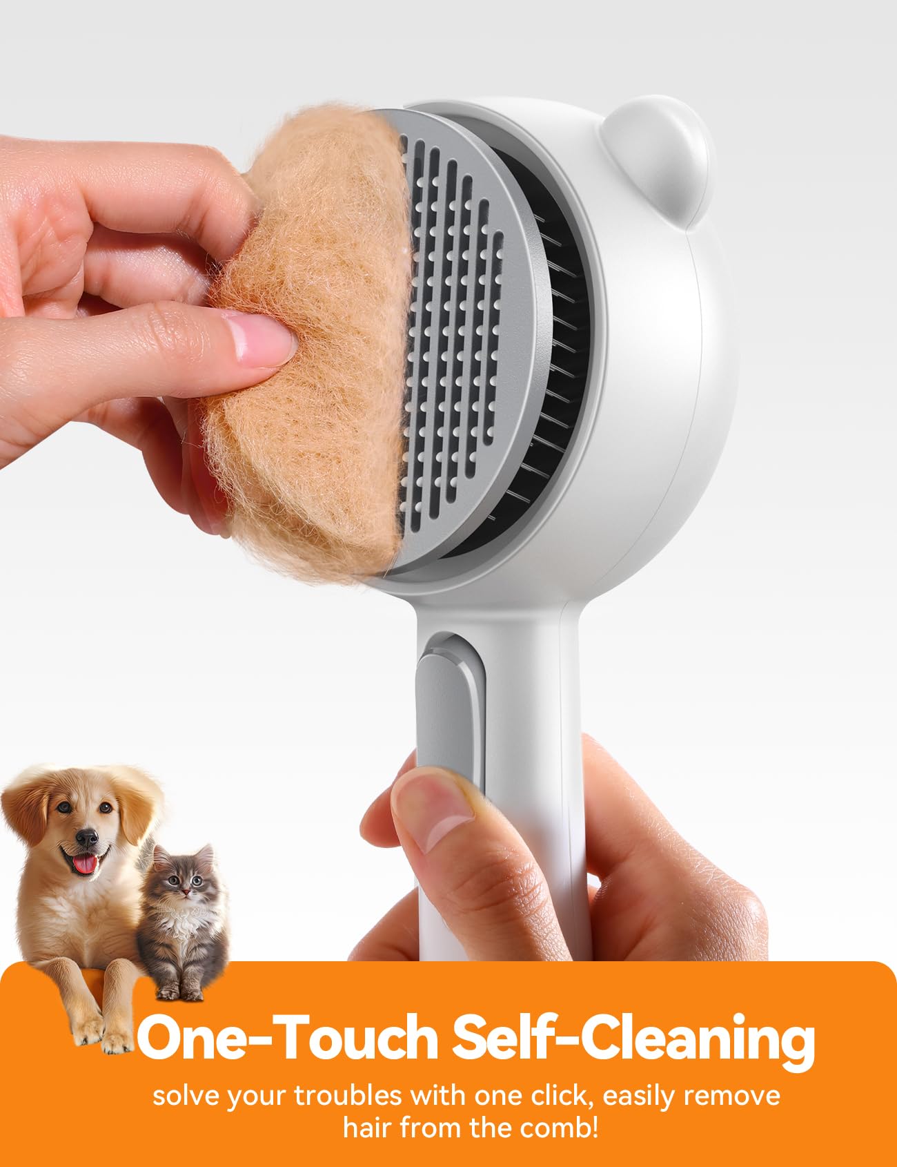 FEELNEEDY brosse-vapeur chat, nettoyage en profondeur des saletés et huiles.