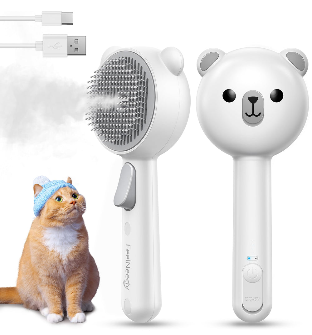 FEELNEEDY brosse-vapeur chat, cible poils, facilite l’évacuation des poils.