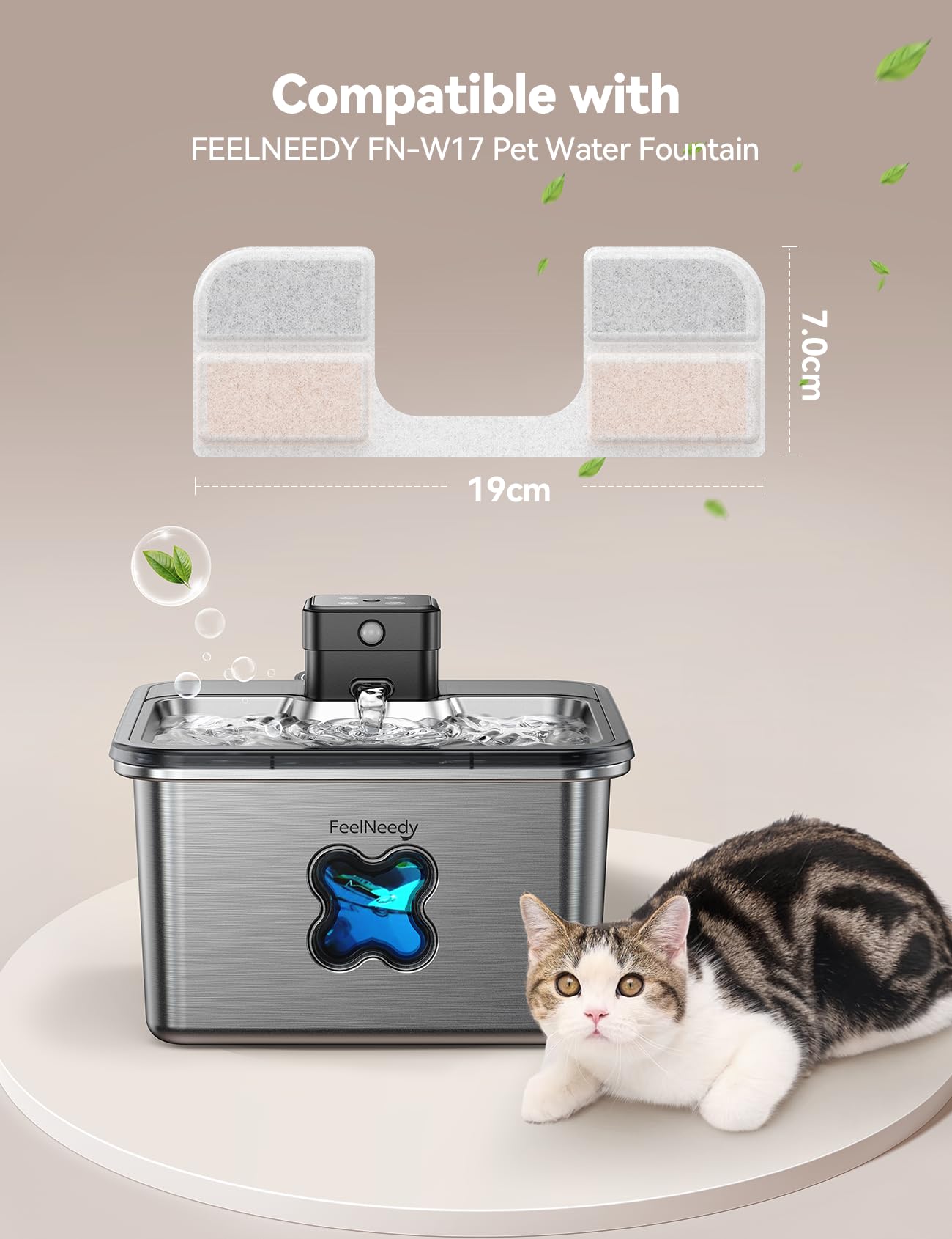 FEELNEEDY éponges de pompe, filtration fiable pour fontaine féline.
