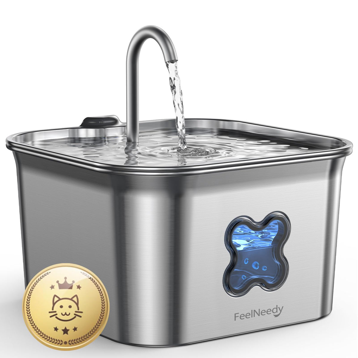 FEELNEEDY fontaine-chat-acier-inox-304-bassin assure un espace propre et sans plastique.