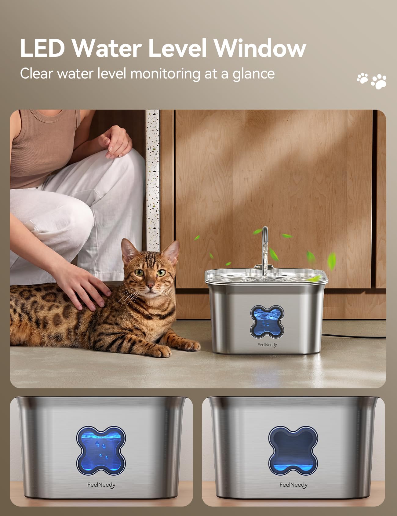 FEELNEEDY fontaine-chat-filtration-4-etapes – filtration efficace pour une eau plus fraîche.