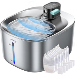 Fontaine FEELNEEDY pour chats sans fil avec hydratation flexible.