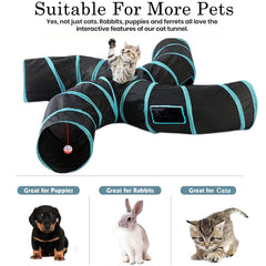 Feesok cat tunnel labyrinthe forme S invite votre chat a chasser et s entrainer.