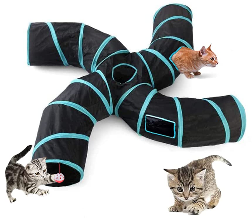 Feesok cat tunnel durable et sure ideal pour divertir chats, lapins et petits chiens.
