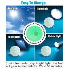 Balle lumineuse Feixun, recharge par soleil pour des sessions prolongées.