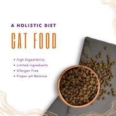 Croquettes Feline Caviar sans céréales favorisant une digestion optimale.