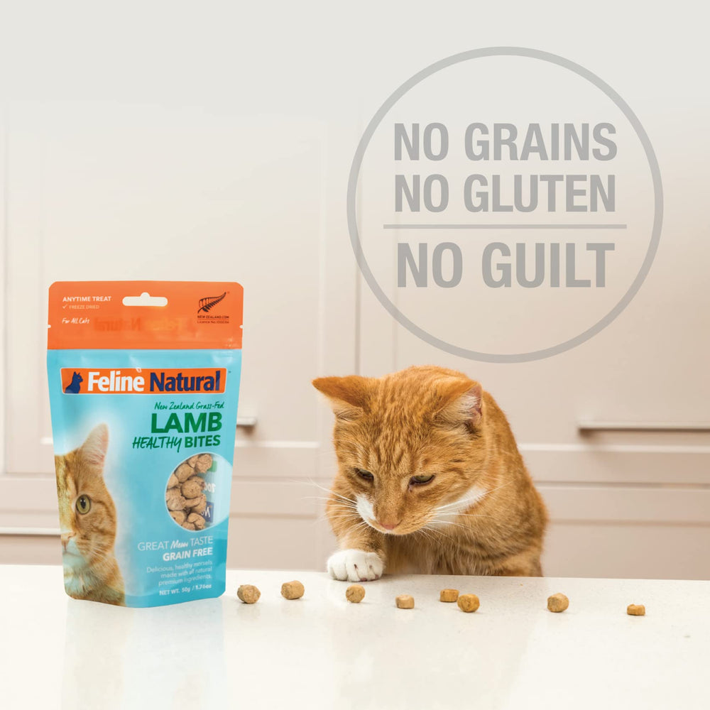 Morceaux de boeuf lyophilisés par Feline Natural préservant goût et protéines.