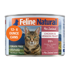 Feline Natural boîte chat Nouvelle-Zélande, viande de qualité pour énergie et appétit.
