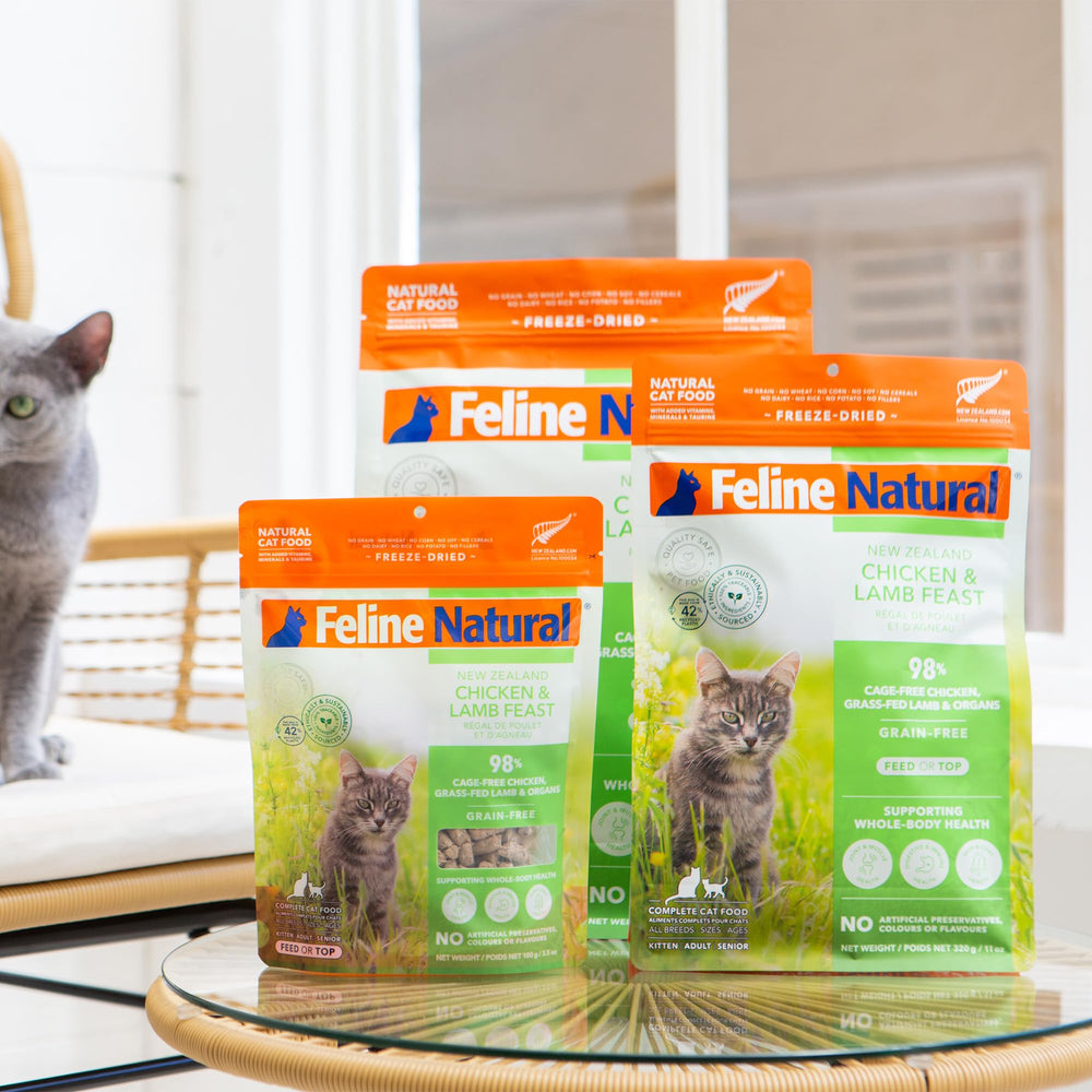 Feline Natural préparation lyophilisée rapide et pratique à servir