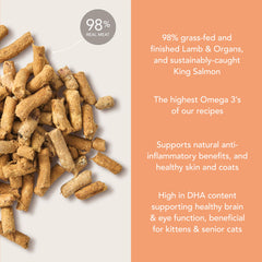Feline Natural protéine animale complète – sans céréales, idéale pour chats carnivores.