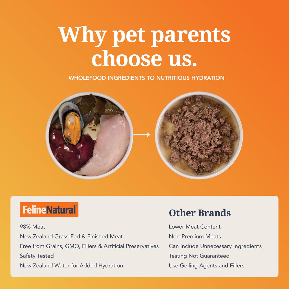 Feline Natural utilisation comme repas complet ou topping quotidien.