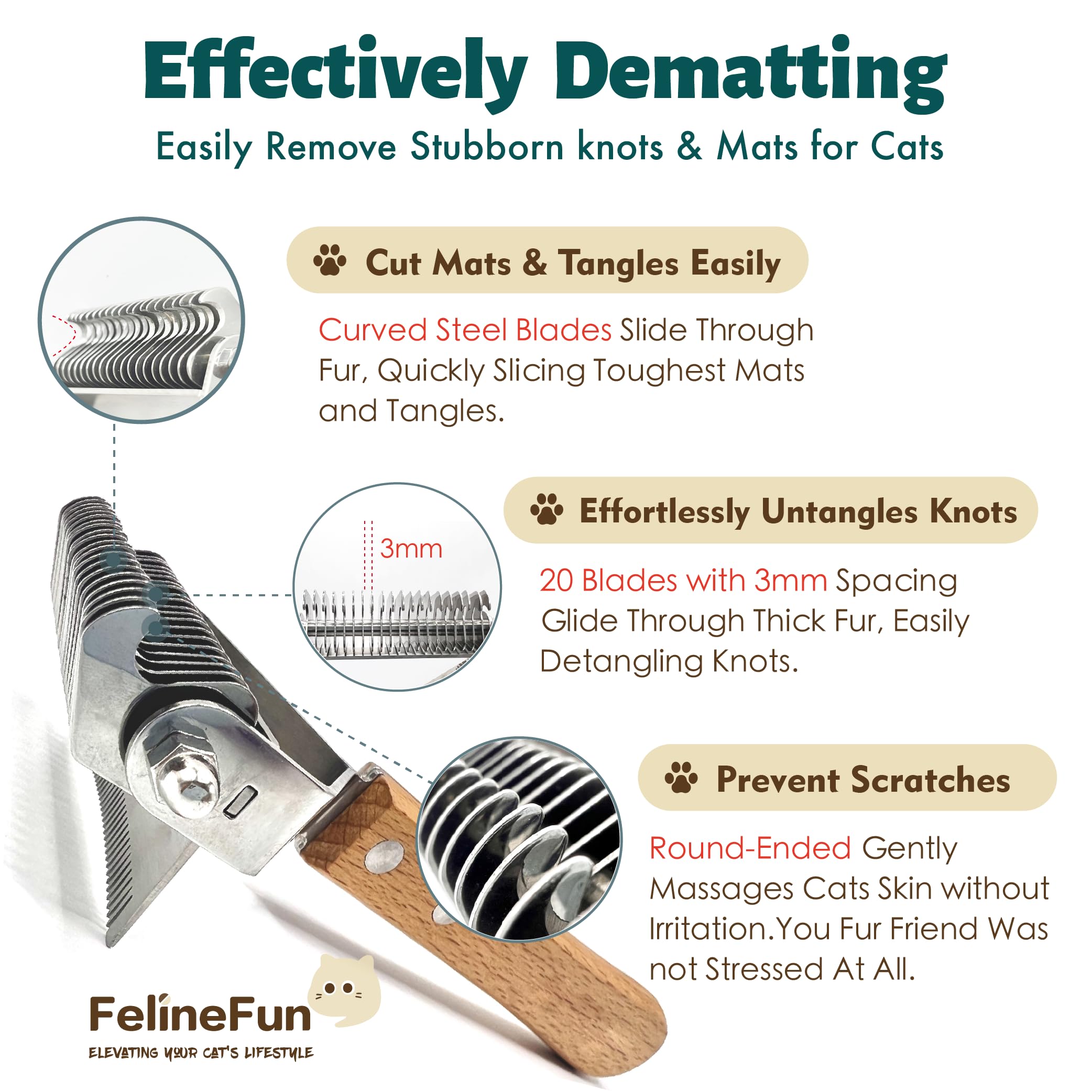 Pinceau Felinfun Peau Douce: brosse douce qui respecte la peau sensible.