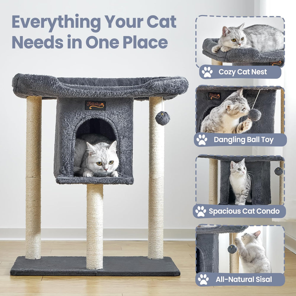 Feliskyn Arbre chat base stable – anti-bascule pour la sécurité.