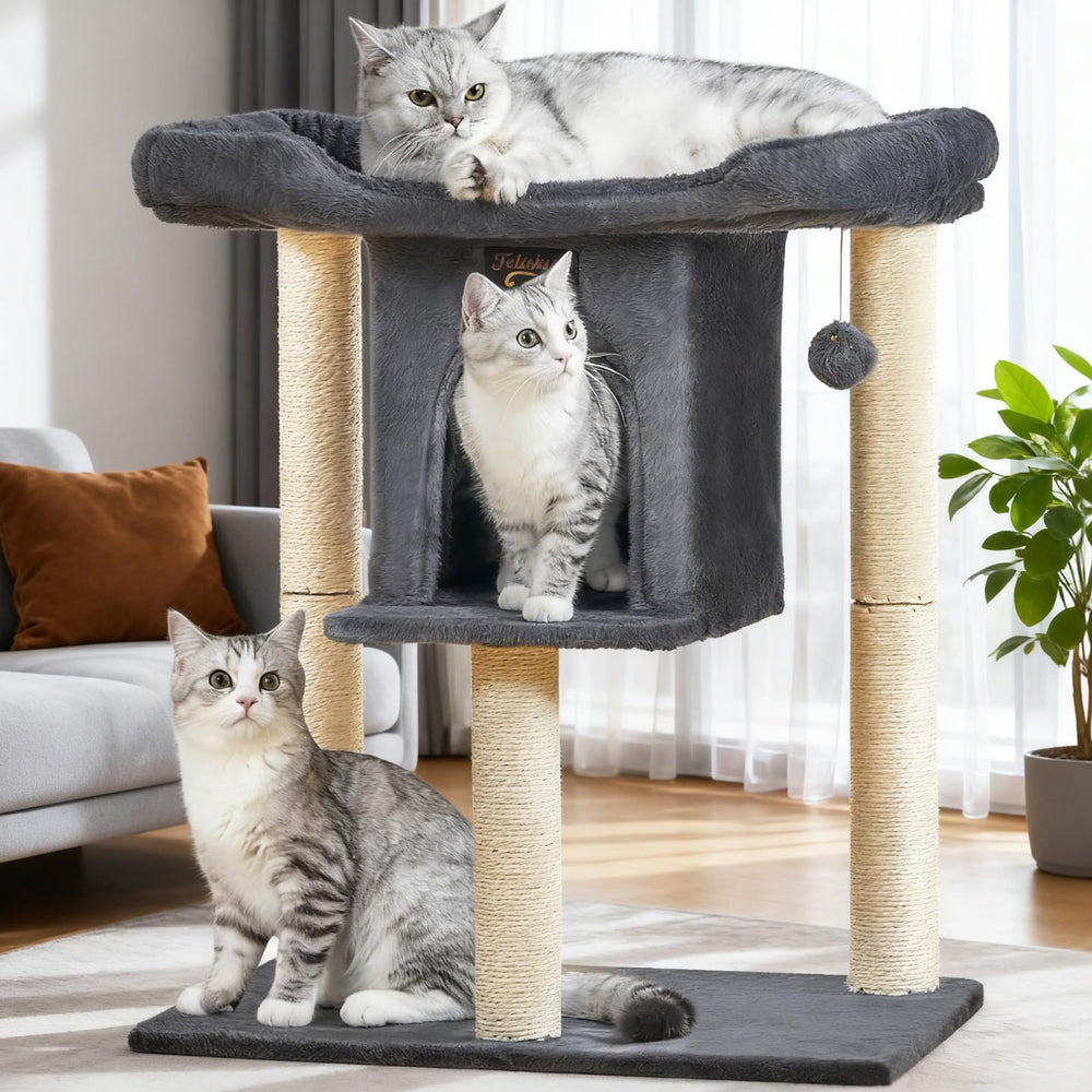 Feliskyn Arbre chat Tour 28-inch – espace robuste pour chats actifs.