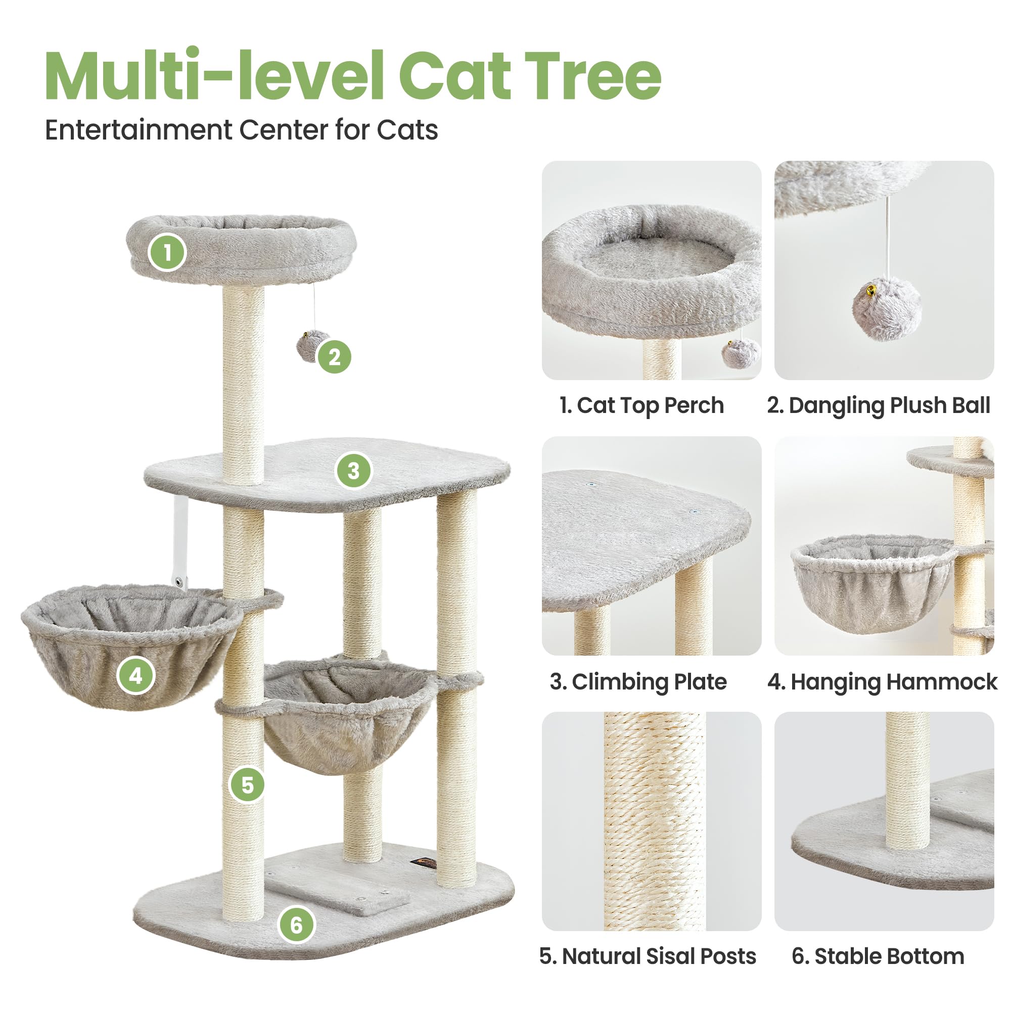 Feliskyn piliers sisal griffes naturelles affûtage sain pour chats actifs