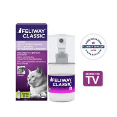 Application FELIWAY Classic sur le chat pour apaiser l’anxiété lors des déplacements.