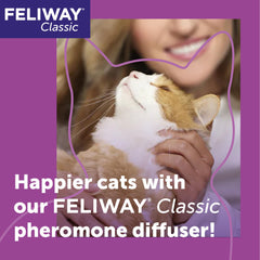 Installation du FELIWAY Classic près d’une prise du salon pour calmer l’animal