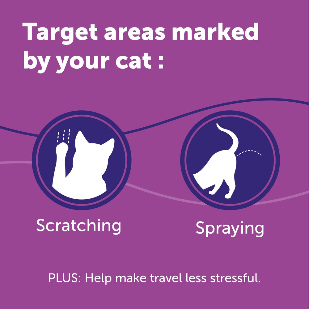 FELIWAY Classic Spray, application sur zones marquées, calmer les frottements.