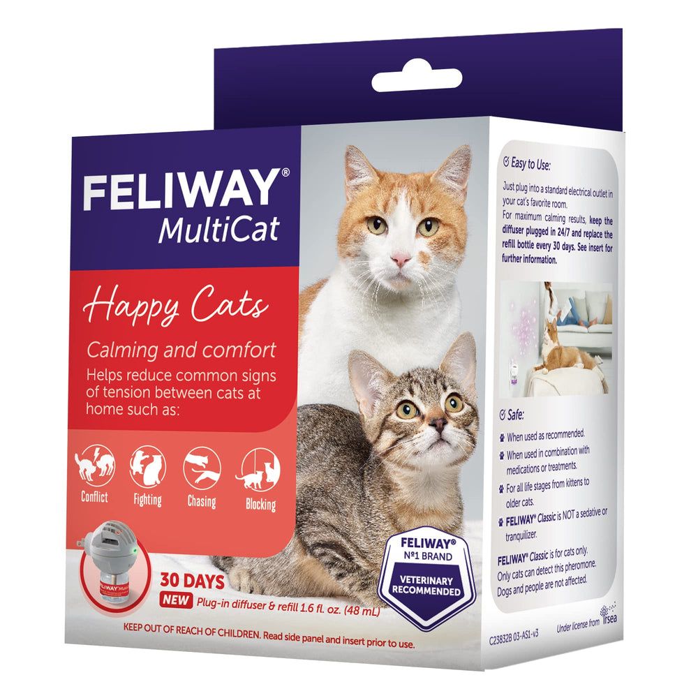 Bouteille FELIWAY MultiCat 48ml, format pratique pour une diffusion continue.