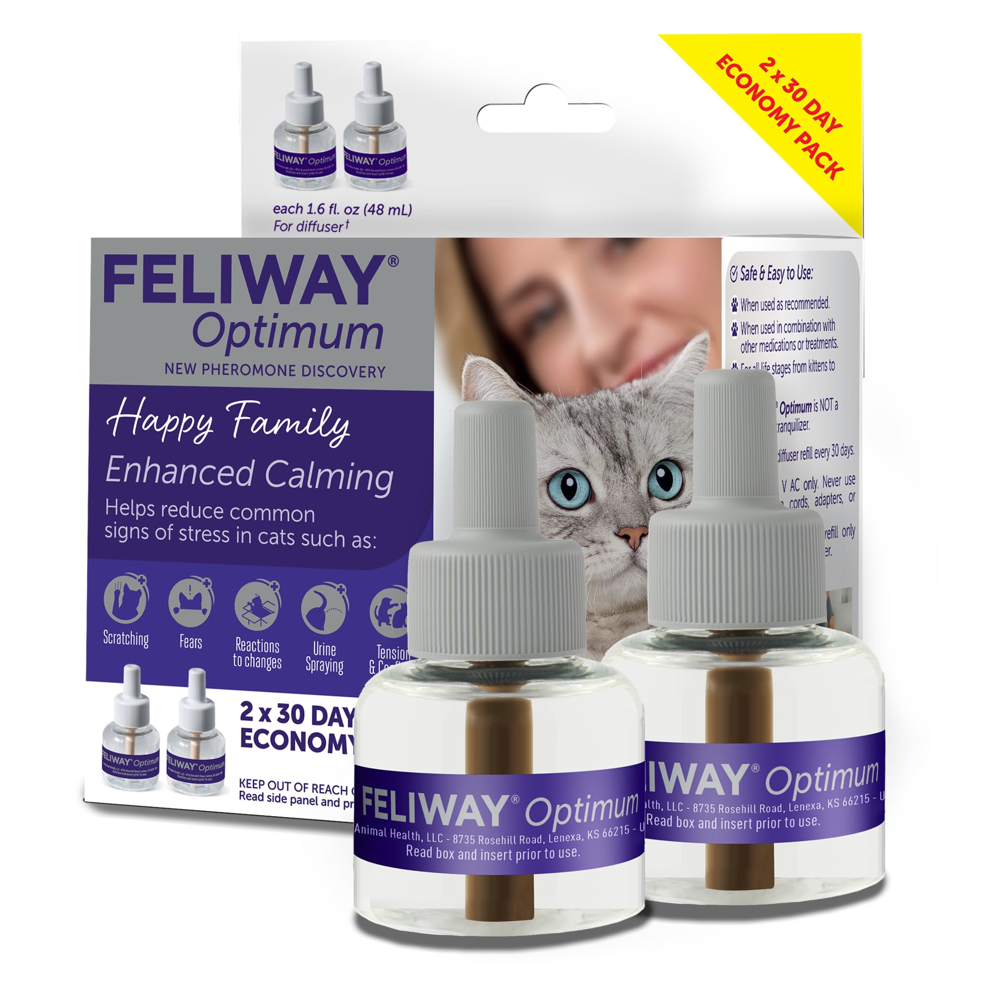 Diffuseur FELIWAY Optimum, diffusion des phéromones calmantes pour votre chat.